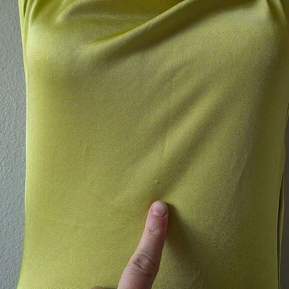 NWT Asta Resort Chloe Backless Maxi Dress Chartreuse Size Small - Picture 9 of 10